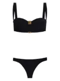 Balmain logo plaque bikini - Black