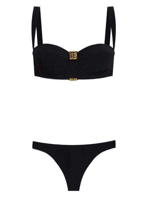 Balmain logo plaque bikini