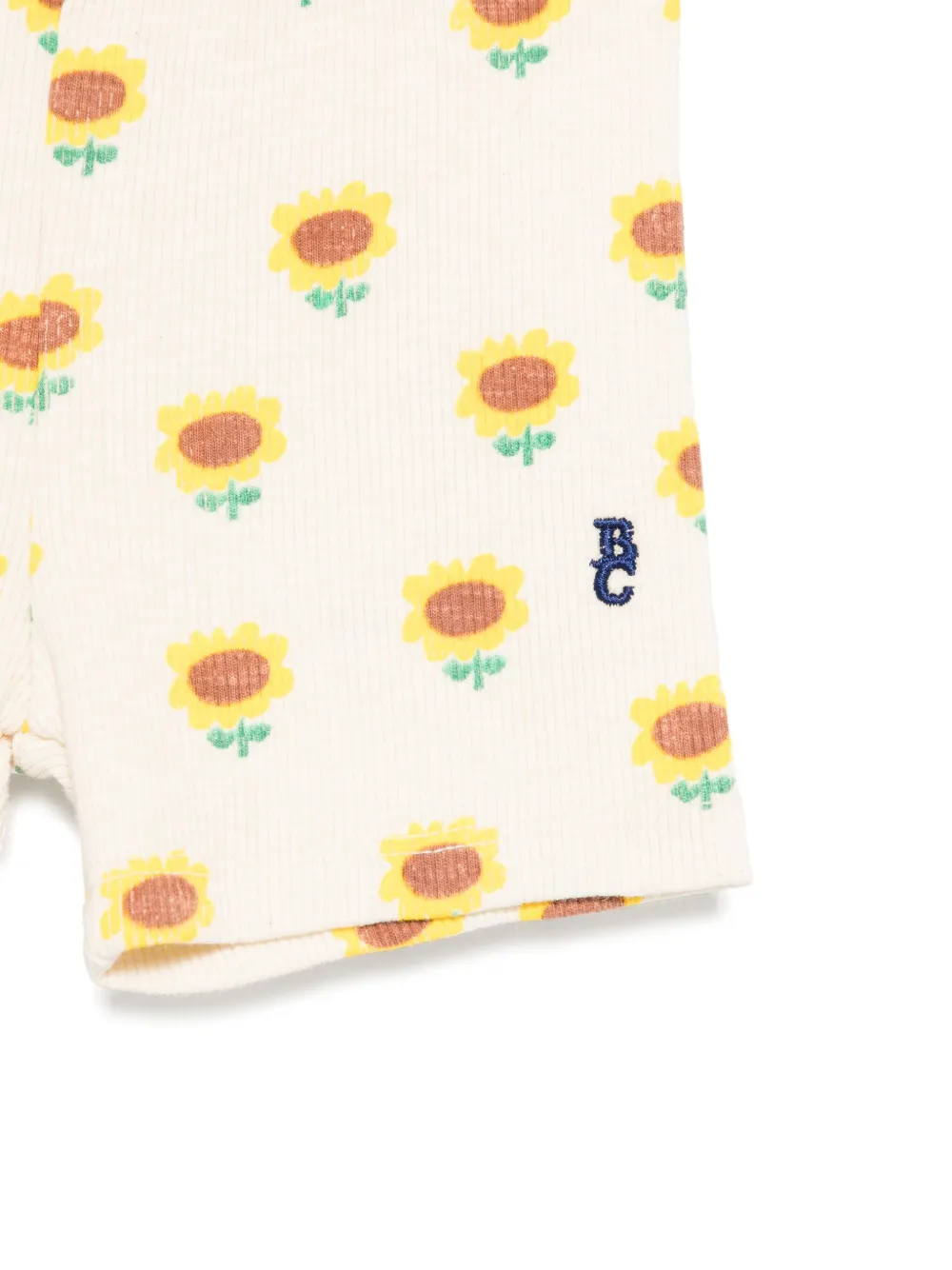 Bobo Choses Shorts met zonnebloemprint Beige