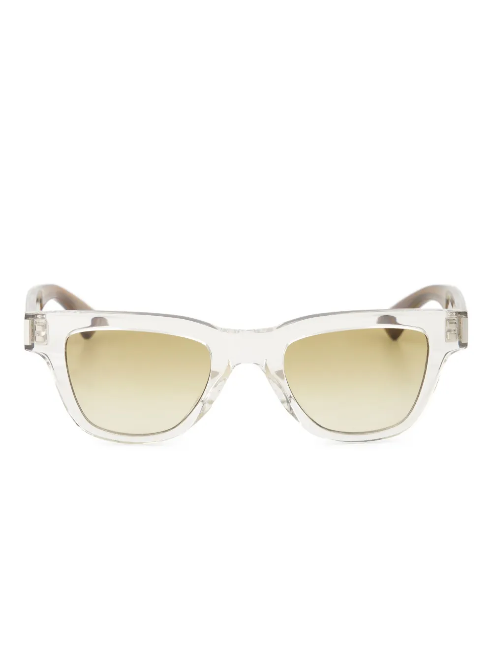 Saint Laurent Eyewear Zonnebril met doorzichtig montuur Beige