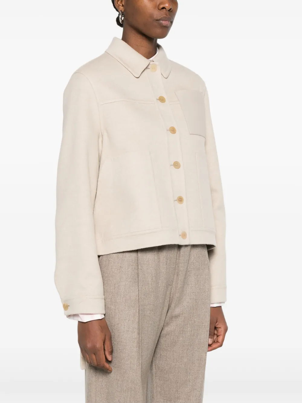 Shop Loewe Anagram-debossed Jacket In Neutrals