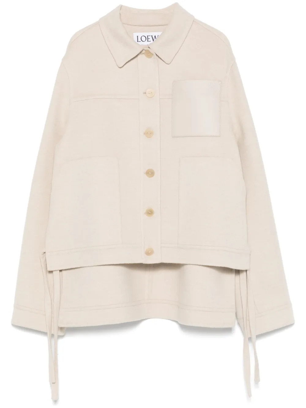 Shop Loewe Anagram-debossed Jacket In Neutrals