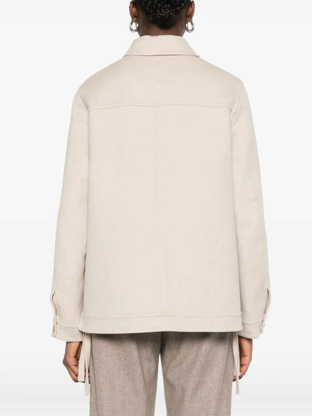 Shop Loewe Anagram-debossed Jacket In Neutrals