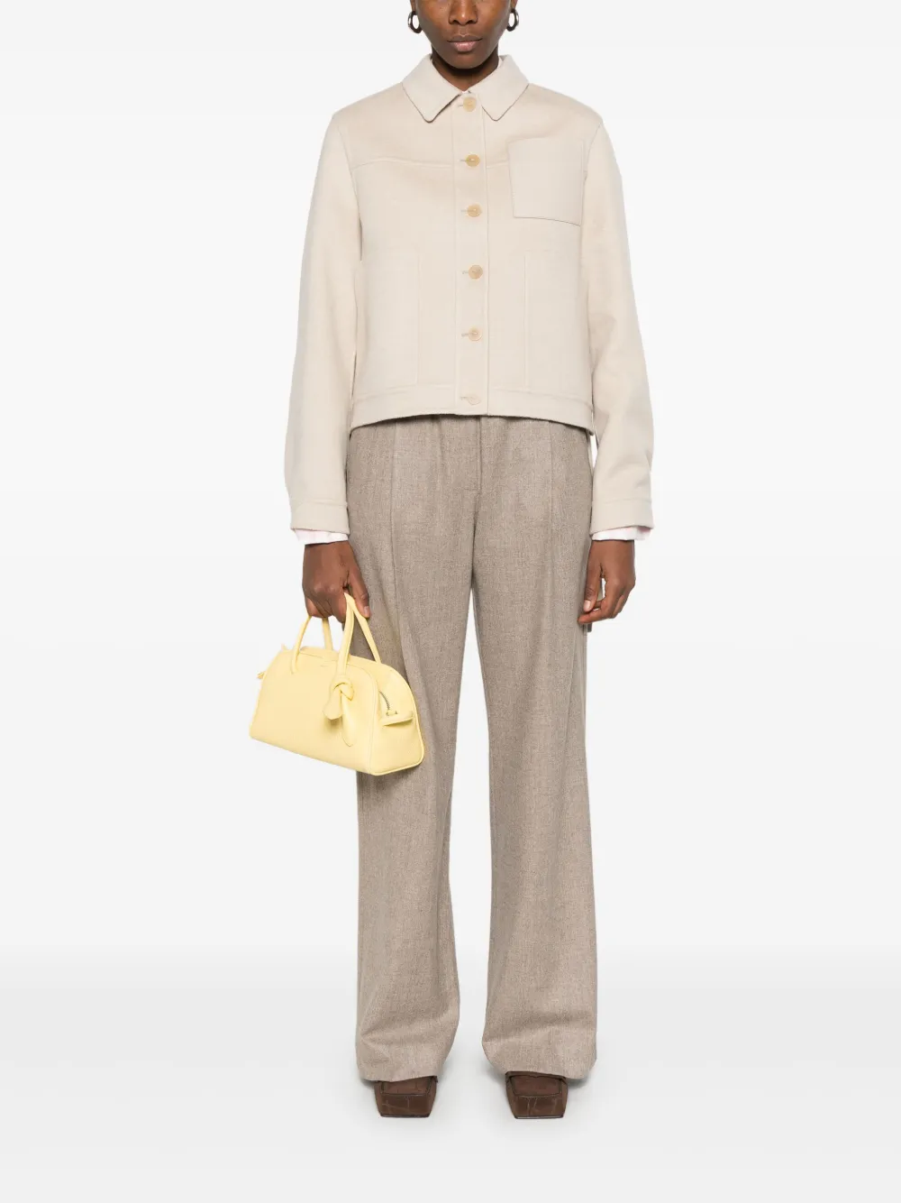 Shop Loewe Anagram-debossed Jacket In Neutrals