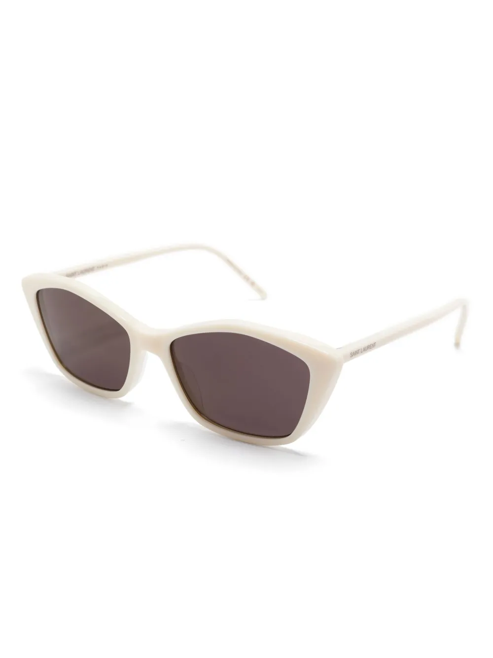 Saint Laurent Eyewear Zonnebril met geometrisch montuur - Wit