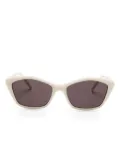 Saint Laurent Eyewear geometric-frame sunglasses - White