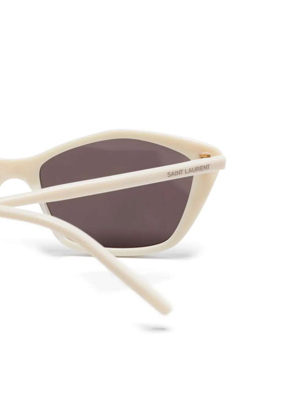 Saint Laurent Eyewear Zonnebril met geometrisch montuur Wit