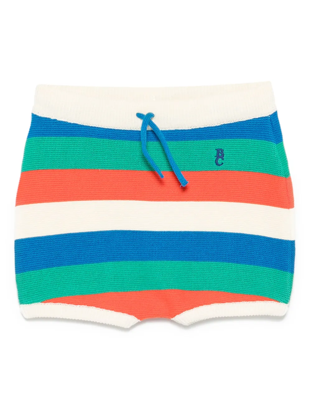 Bobo Choses Gestreepte gebreide shorts Wit