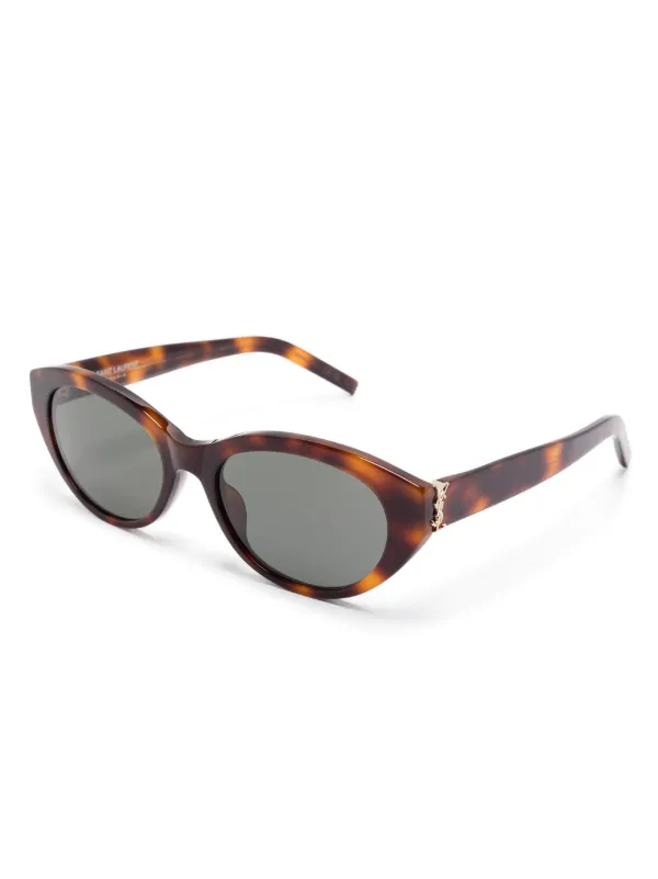 SAINT LAURENT キャットアイフレムサンクラス SLM148 001 Saint Laurent Eyewear SLM148 サングラス | ブラウン | FARFETCH JP