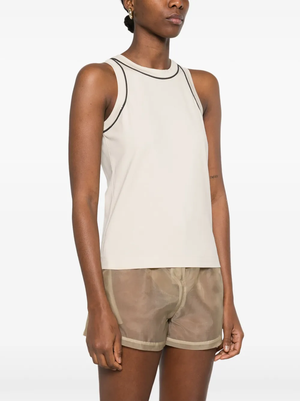Brunello Cucinelli Katoenen tanktop Beige