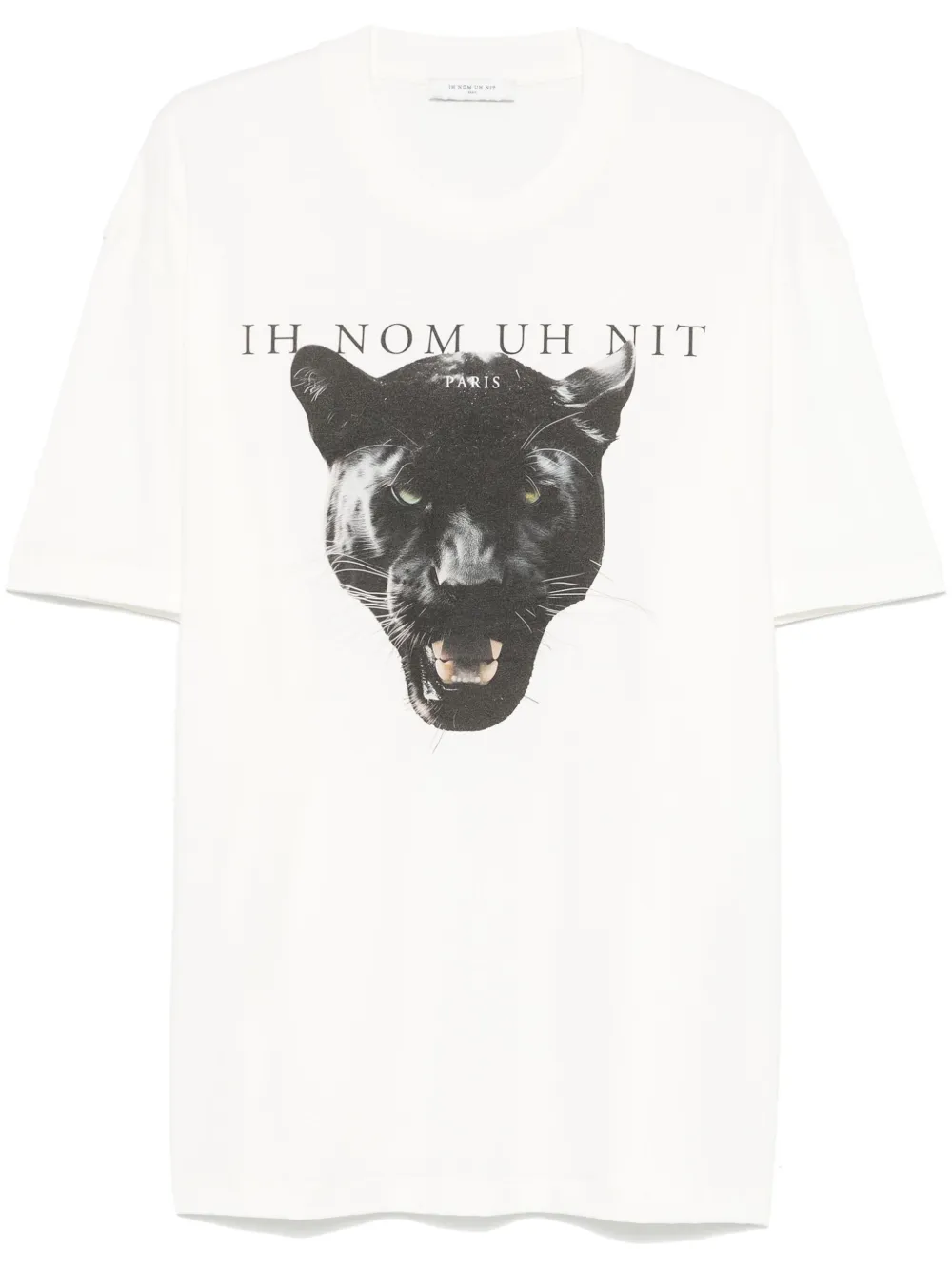 panther-print T-shirt