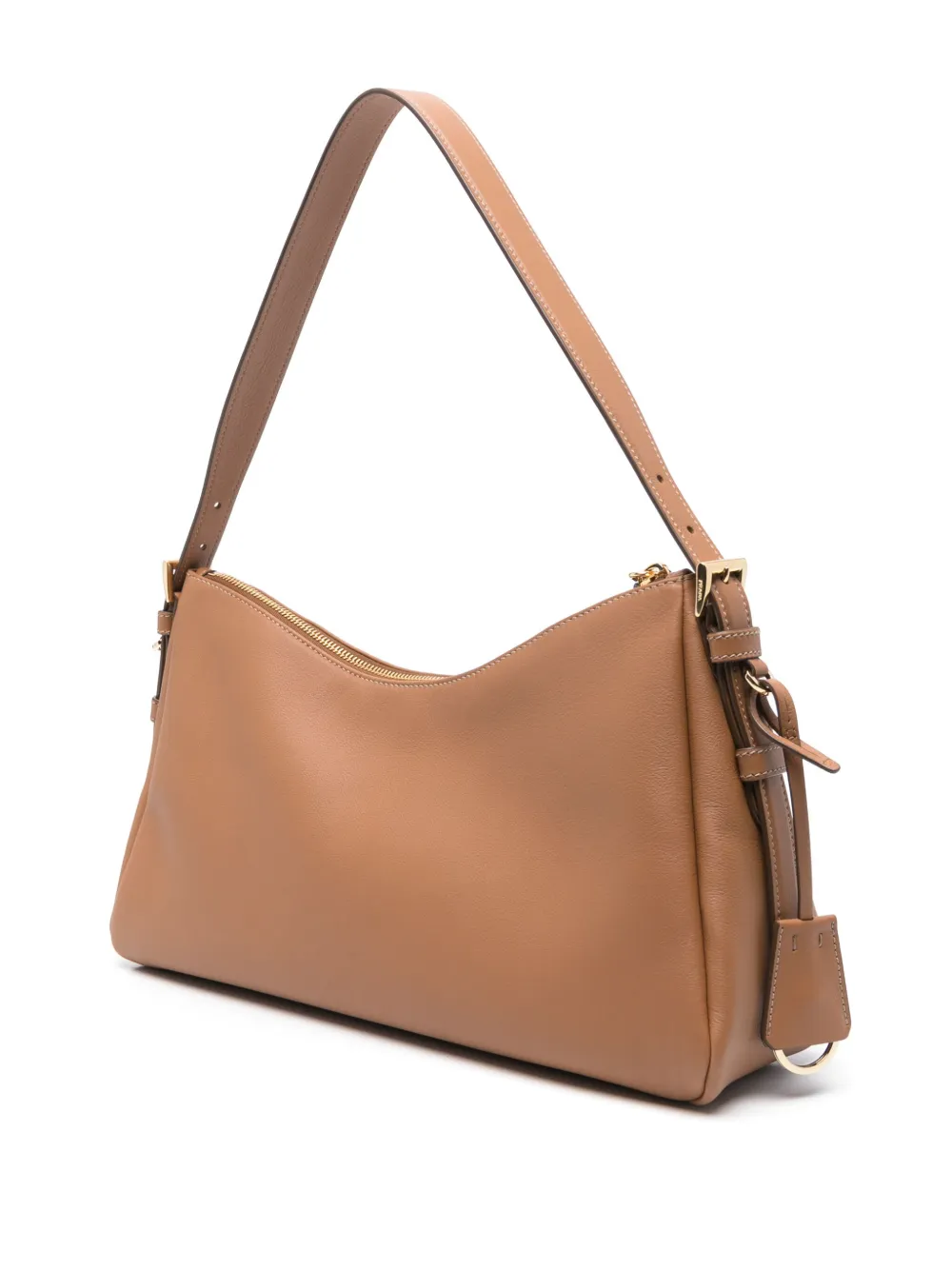 Prada Leren schoudertas Beige