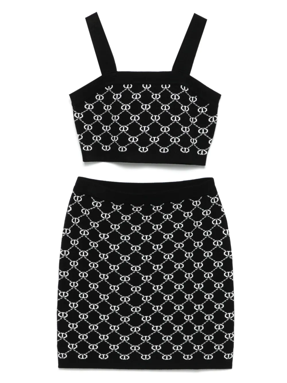 TWINSET Kids Rock-Set mit Logo-Intarsie (2er-Set) | Schwarz | Image 1