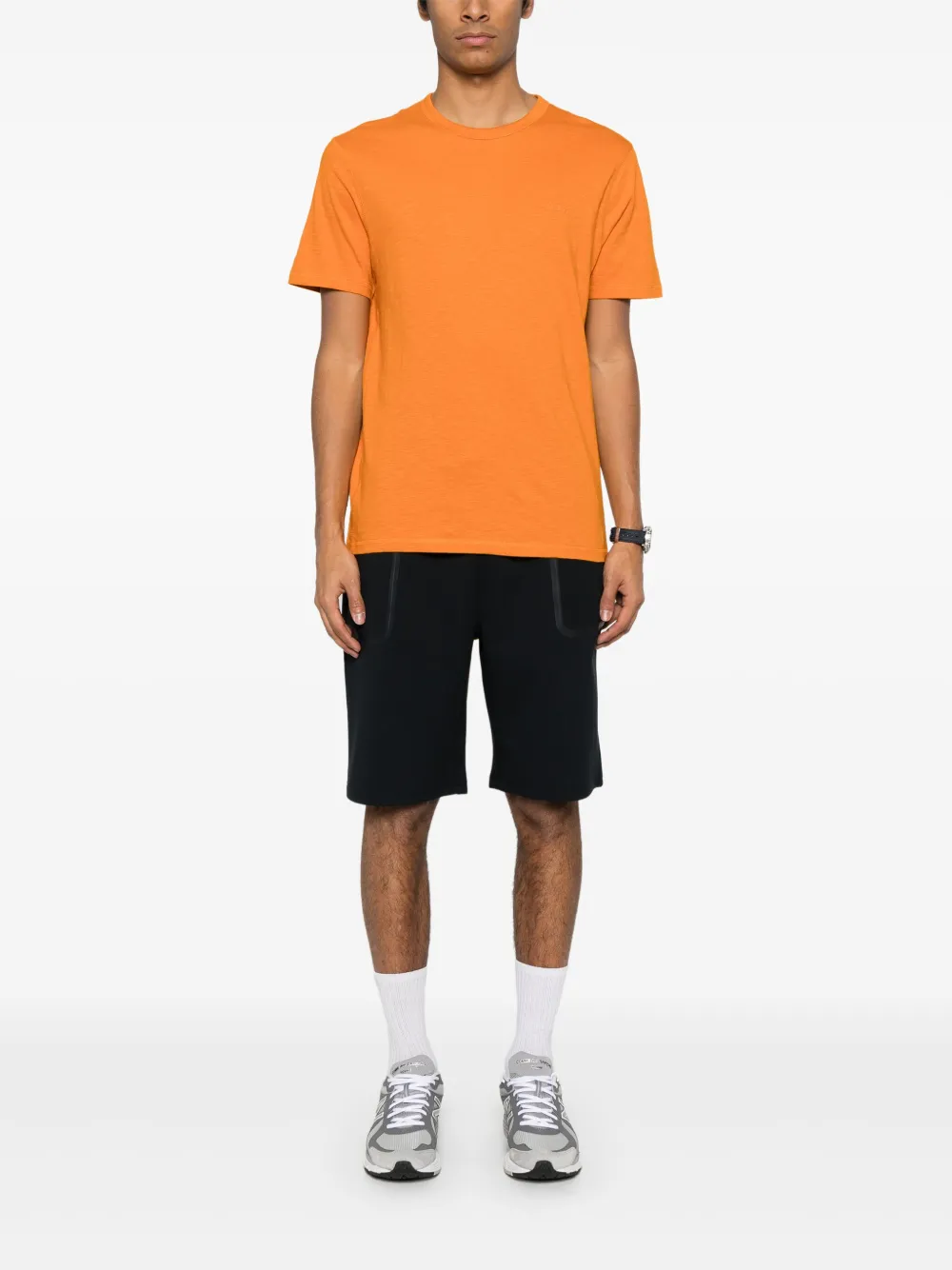 BOSS T-shirt met logo-tape - Oranje