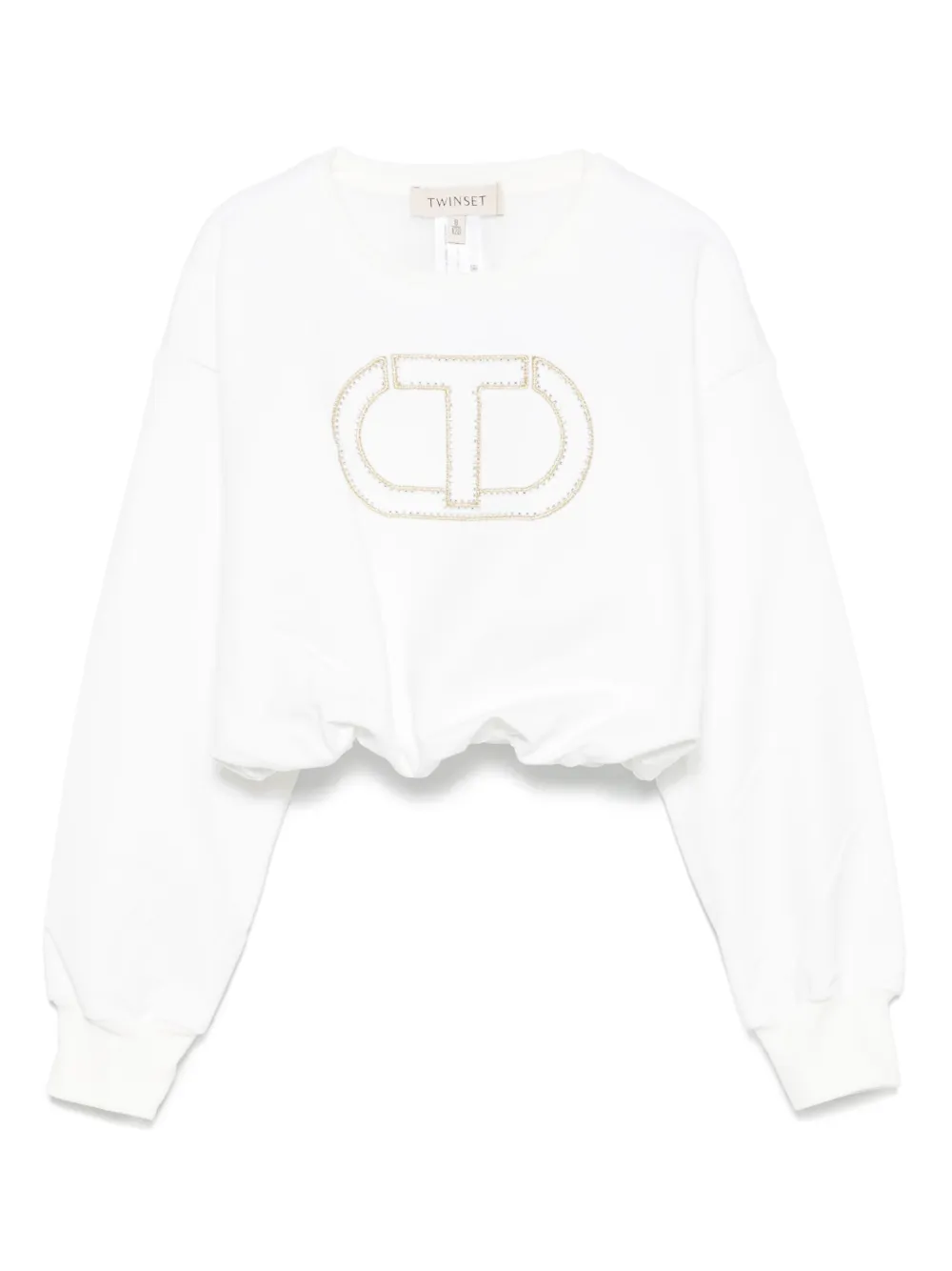 TWINSET Kids Sweater met kralendetail Wit