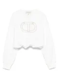 TWINSET Kids bead-detail sweatshirt - White