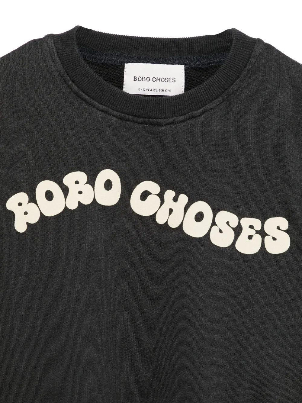 Bobo Choses Sweater met golvend logo Blauw