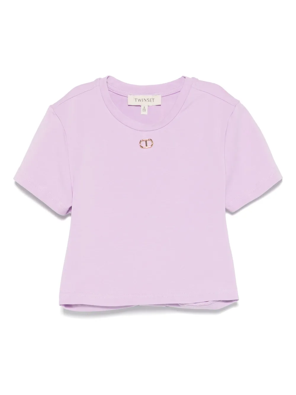 TWINSET Kids T-shirt met logoplakkaat Paars