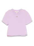 TWINSET Kids logo-plaque T-shirt - Purple