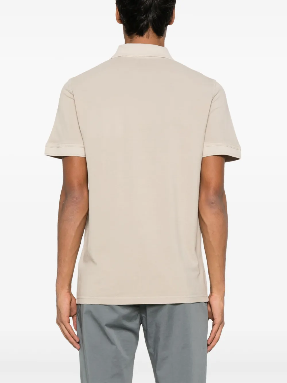 BOSS Piqué poloshirt met geborduurd logo Beige