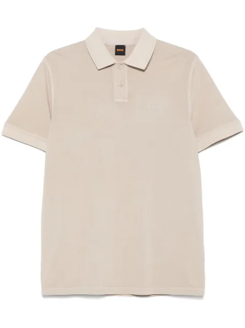 BOSS Piqué-Poloshirt mit Logo-Stickerei
