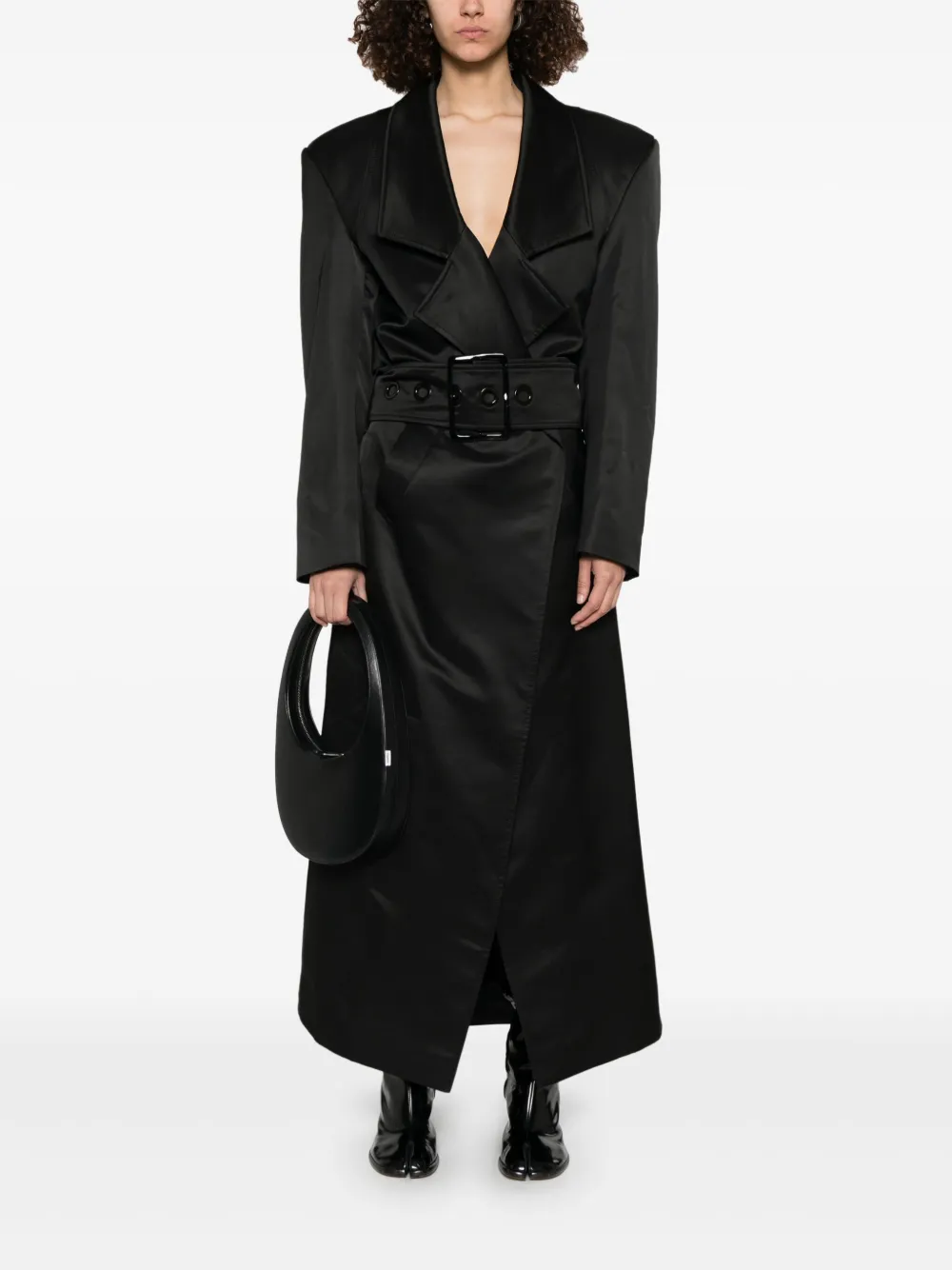 Almaz Trenchcoat met ceintuur - Zwart