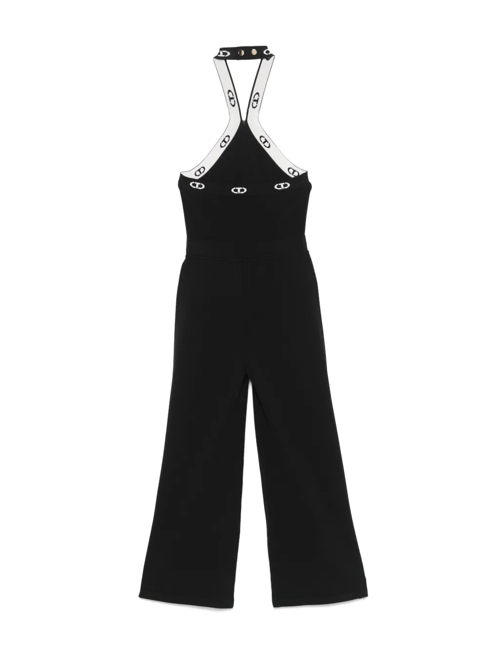 TWINSET Kids Jumpsuit met logoplakkaat - Zwart