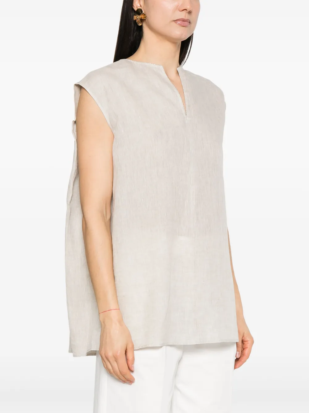 Fabiana Filippi Linnen shirt Grijs