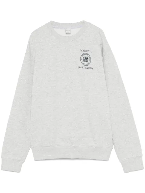 Sporty & Rich x Le Bristol Paris sweater met zeehondenprint