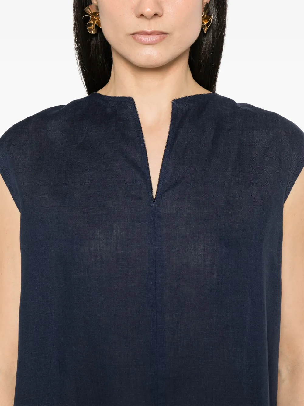 Fabiana Filippi Linnen shirt Blauw