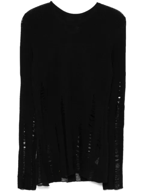 Almaz distressed long-sleeve sweater
