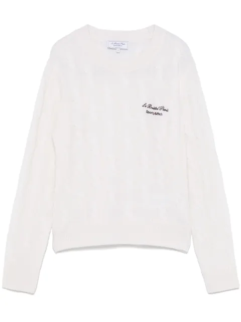 Sporty & Rich x Le Bristol Paris Faubourg cable-knit sweater 