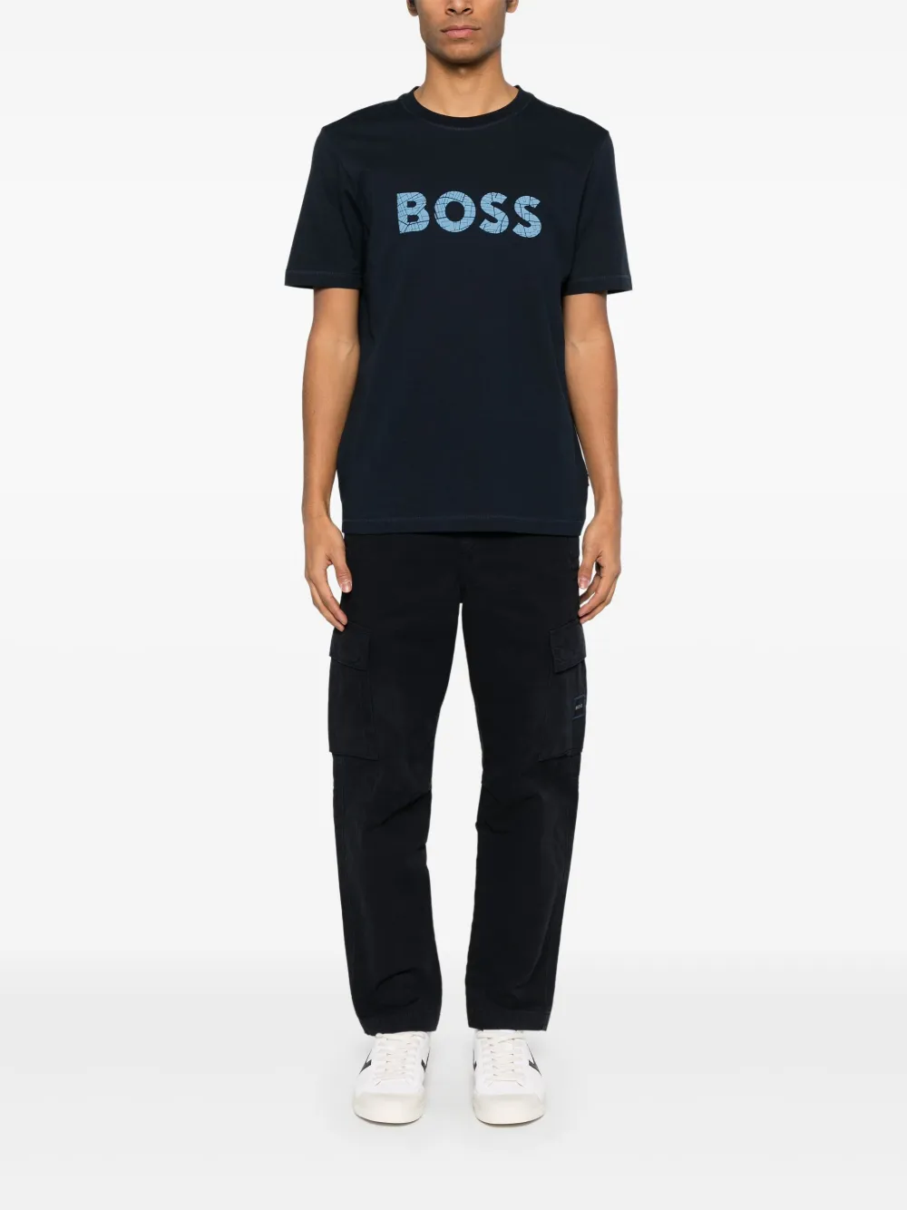 BOSS twill cargo trousers - Blauw