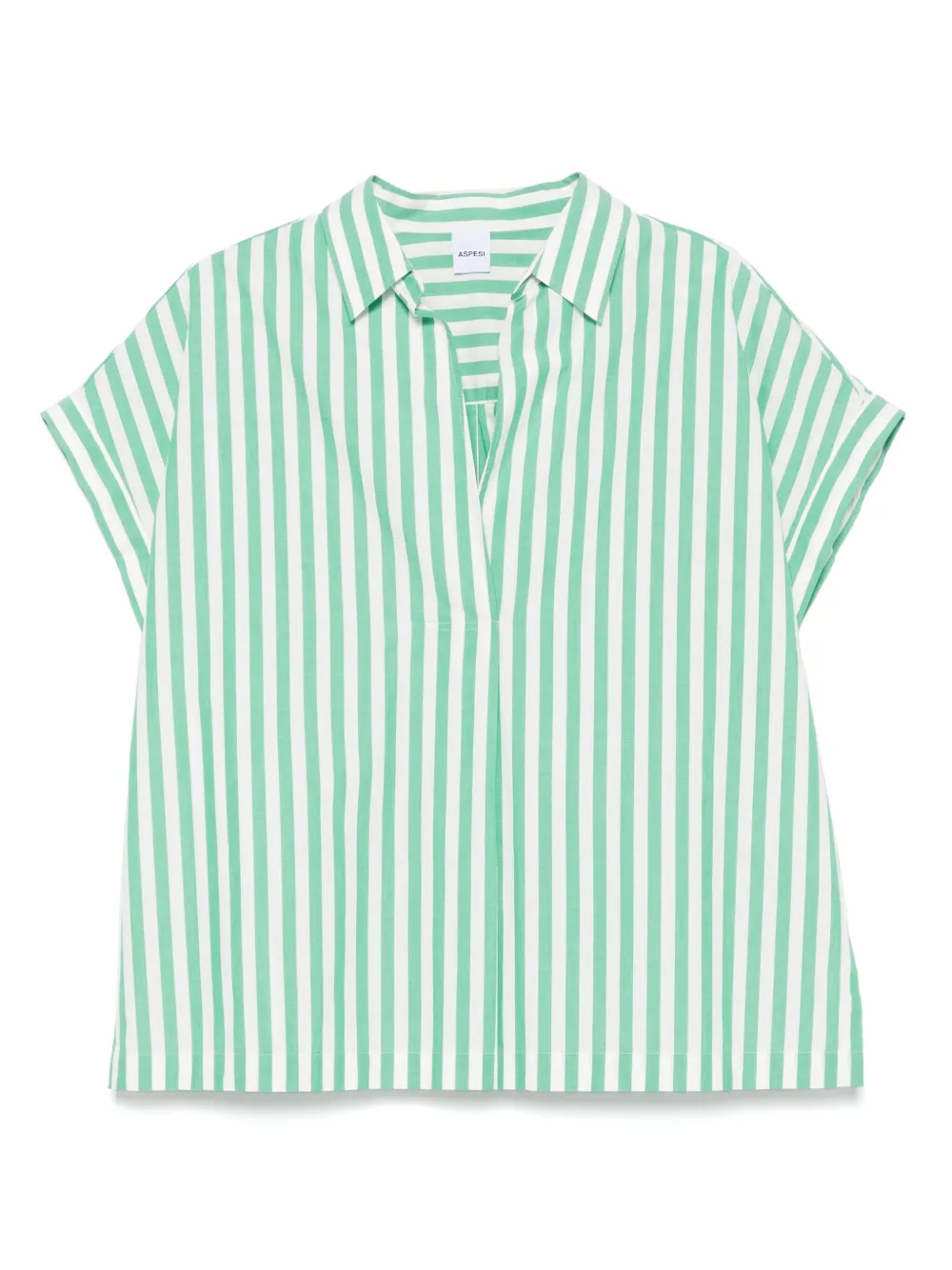 ASPESI Camisa de algodão listrada | Verde | Image 1