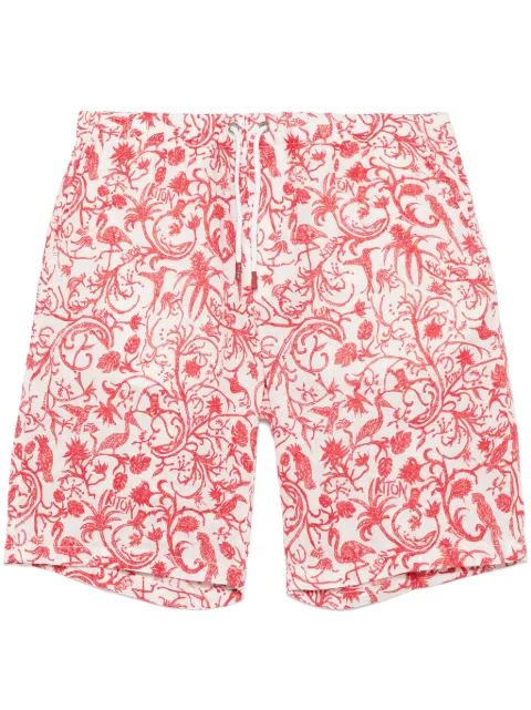 Kiton shorts con motivo de ilustración
