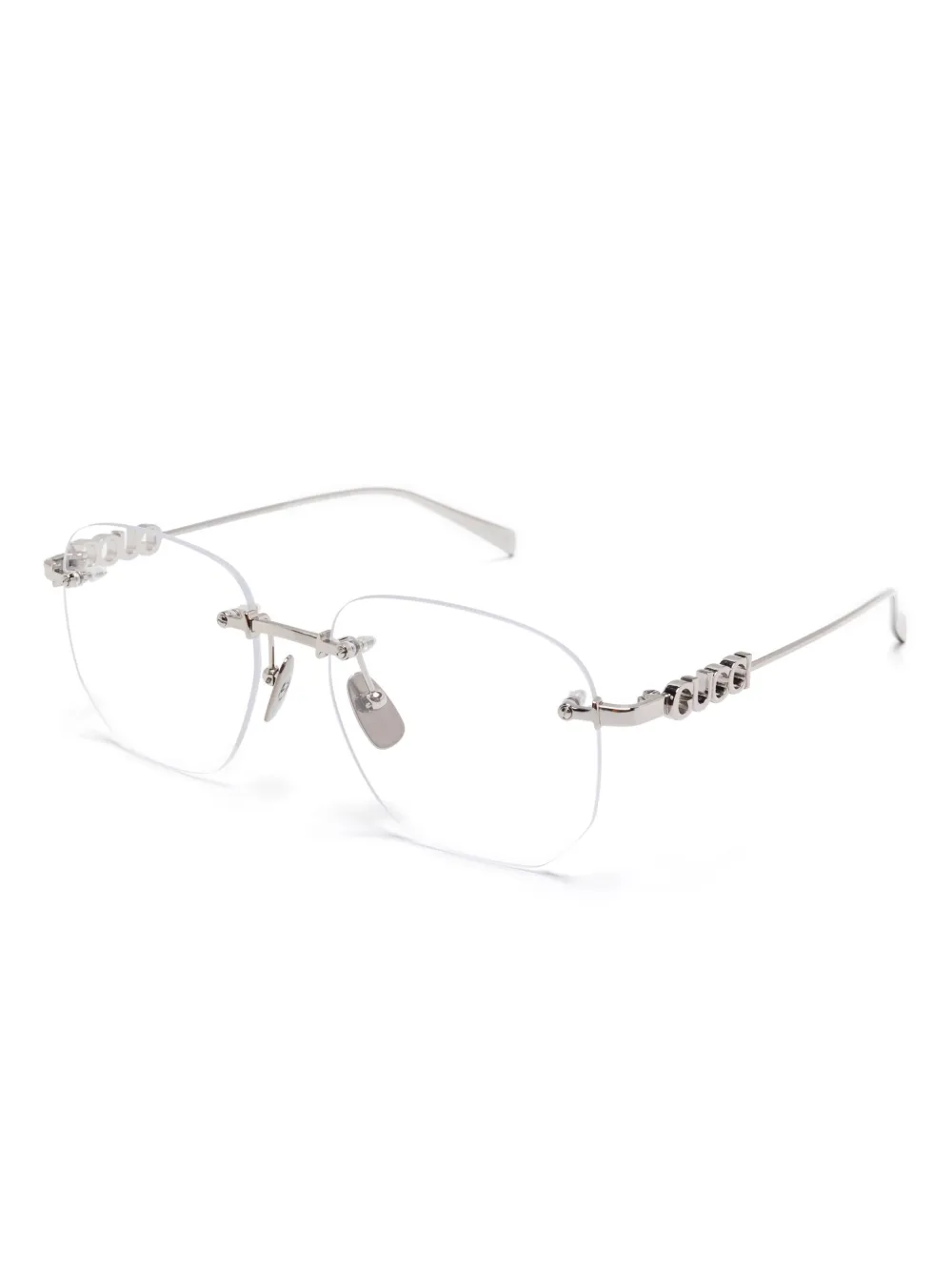 Gucci Eyewear Bril met randloos montuur - Zilver