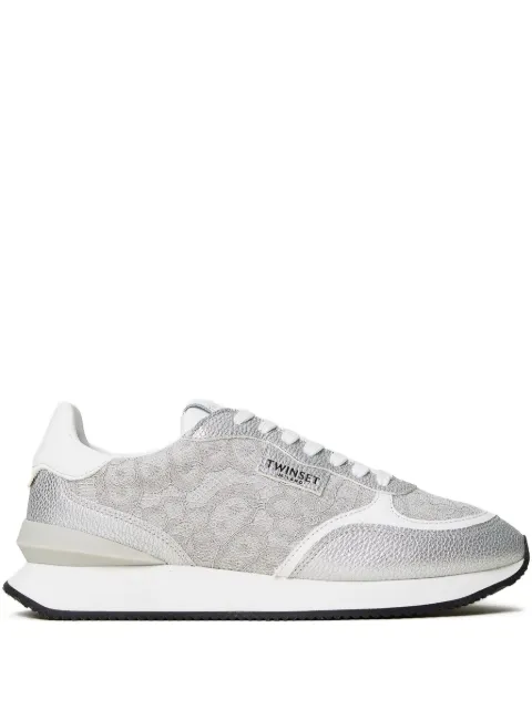 TWINSET lace-panelled sneakers