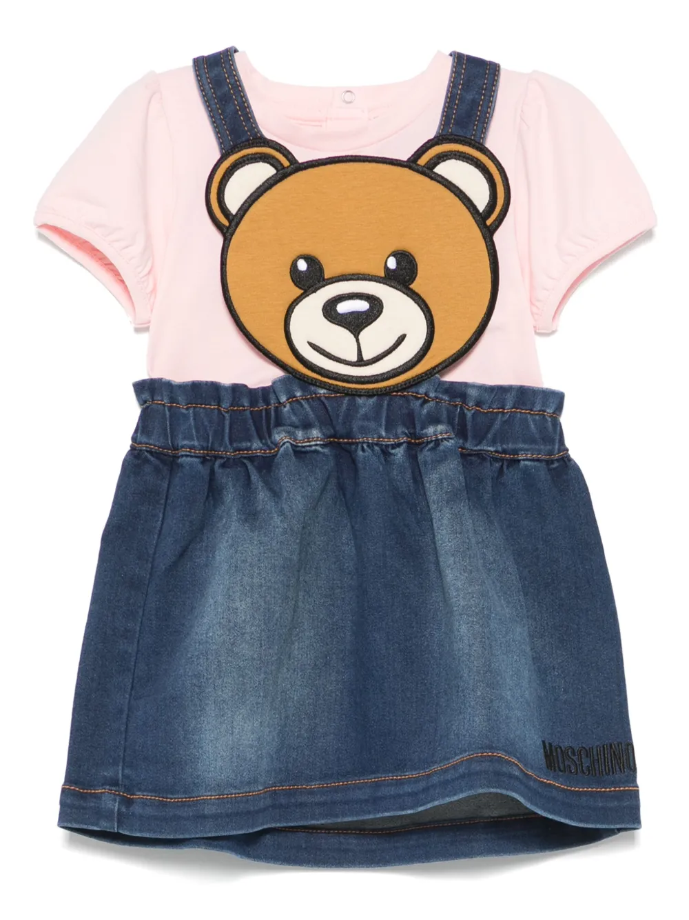 Moschino Kids Leo Teddy skirt set - Blu