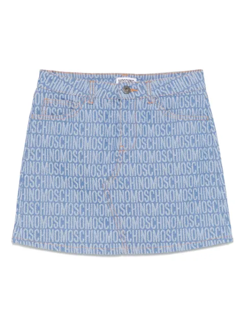 Moschino Kids logo-jacquard skirt 