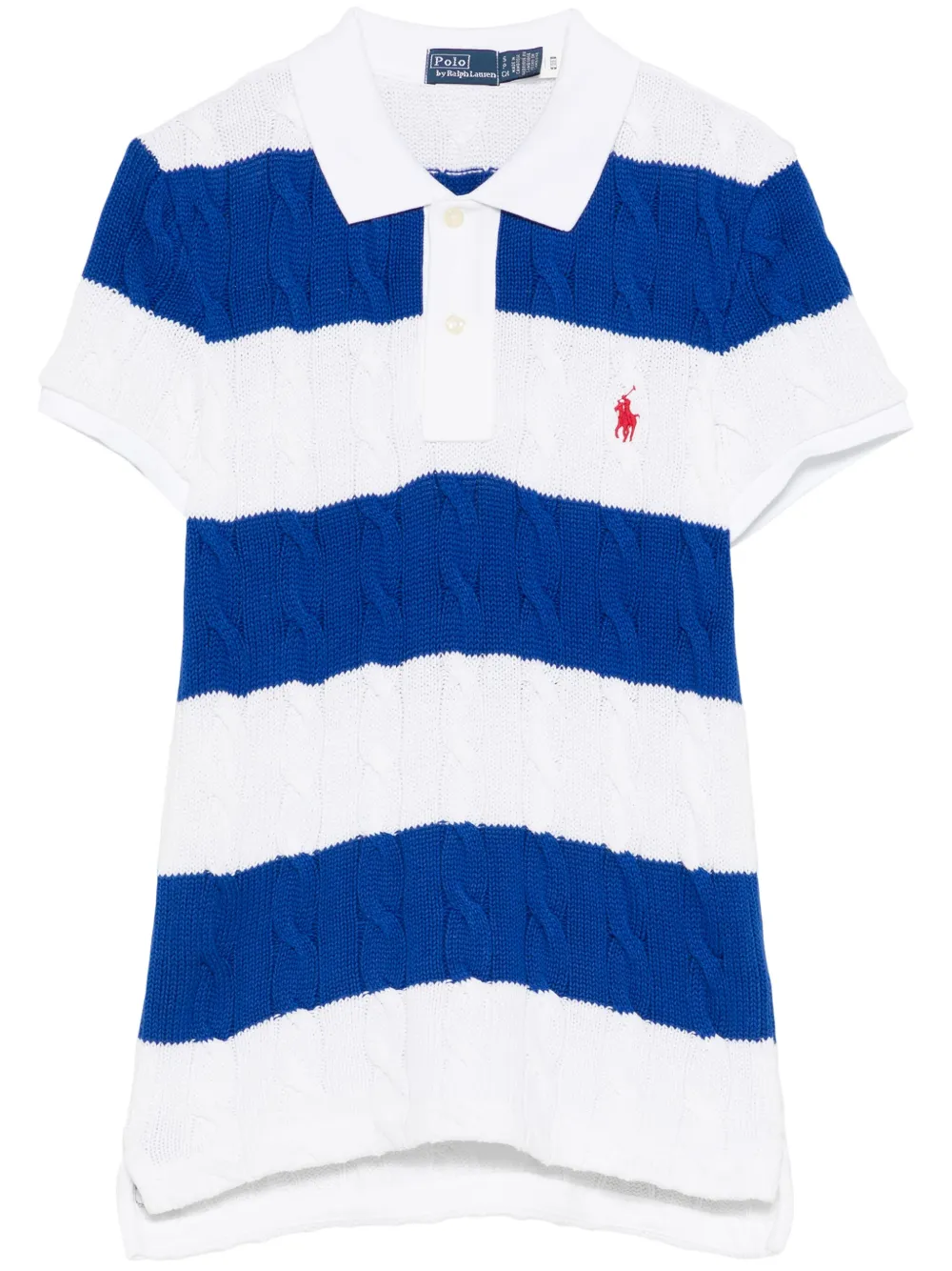 POLO RALPH LAUREN CABLE-KNIT POLO TOP