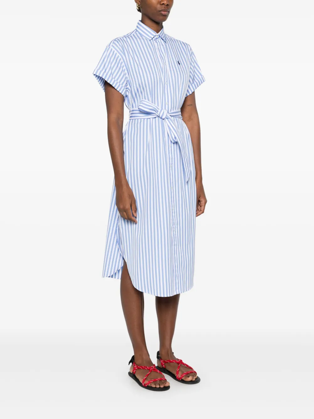 Polo Ralph Lauren Gestreepte blousejurk Wit