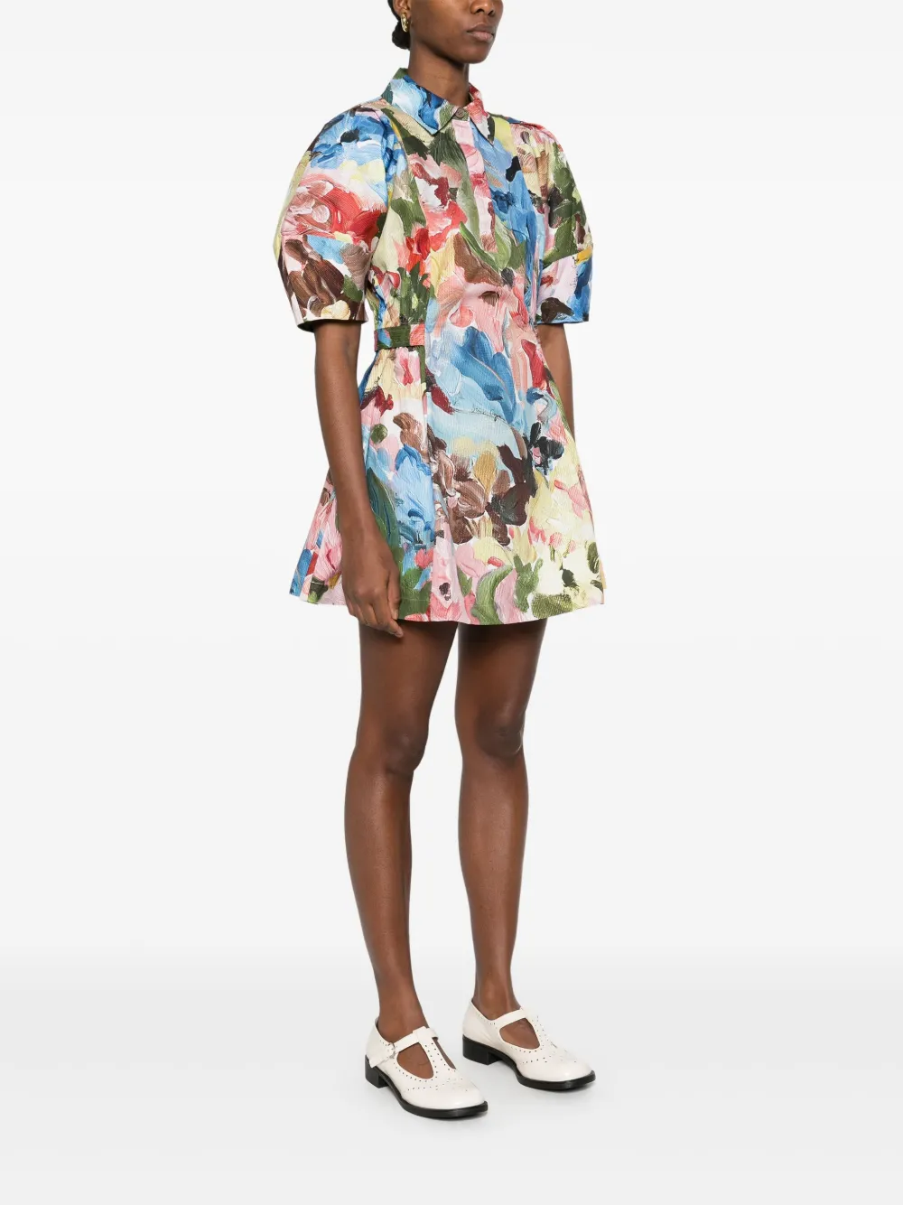 Stine Goya Mini-jurk met gestructureerde mouwen Blauw