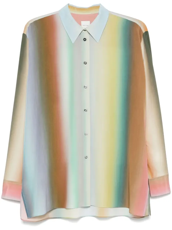 Paul Smith Gradient-print Shirt in Green