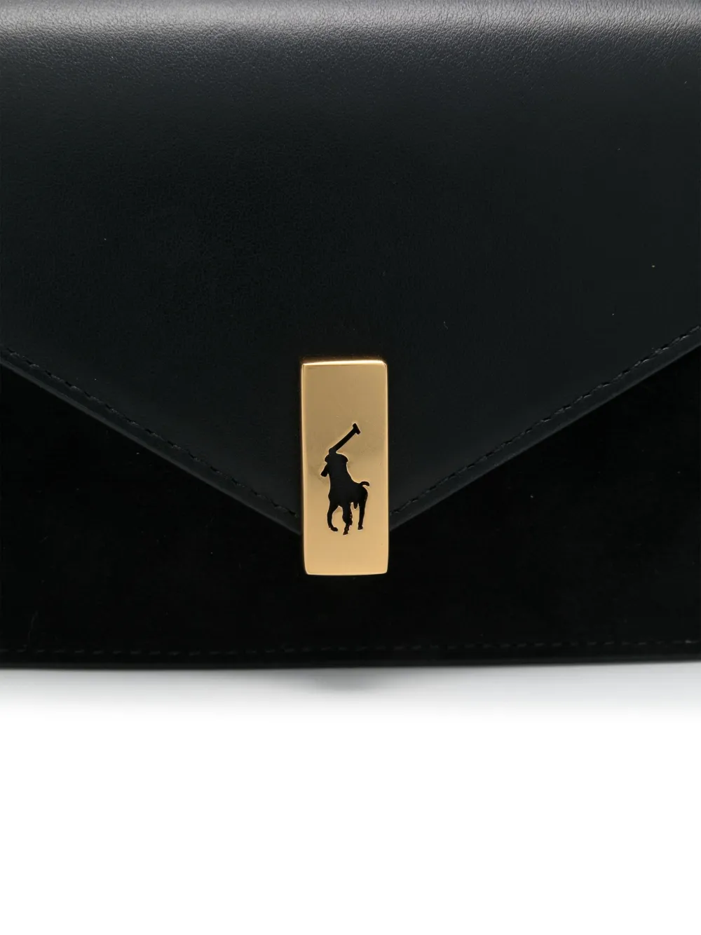 Polo Ralph Lauren Leren clutch Zwart