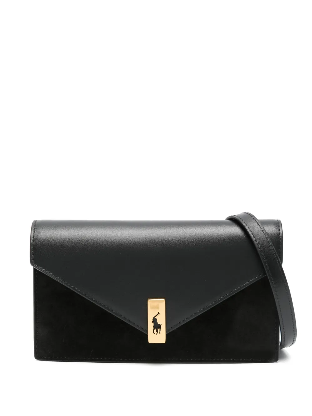 Polo Ralph Lauren Leren clutch Zwart