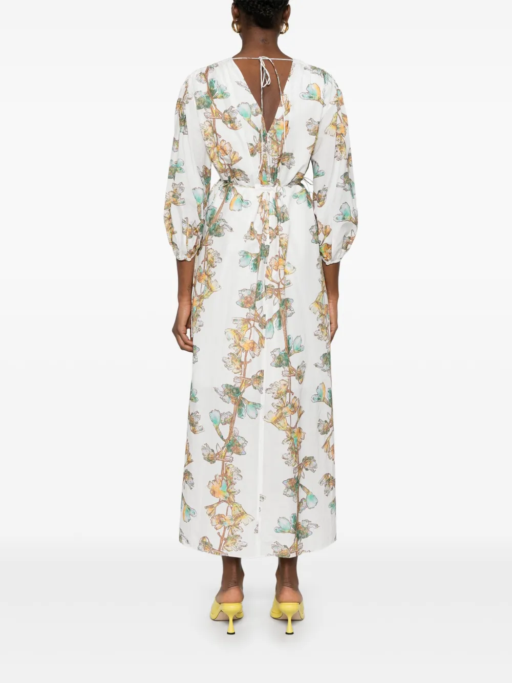 Paul Smith Maxi-jurk met bloemenprint Wit
