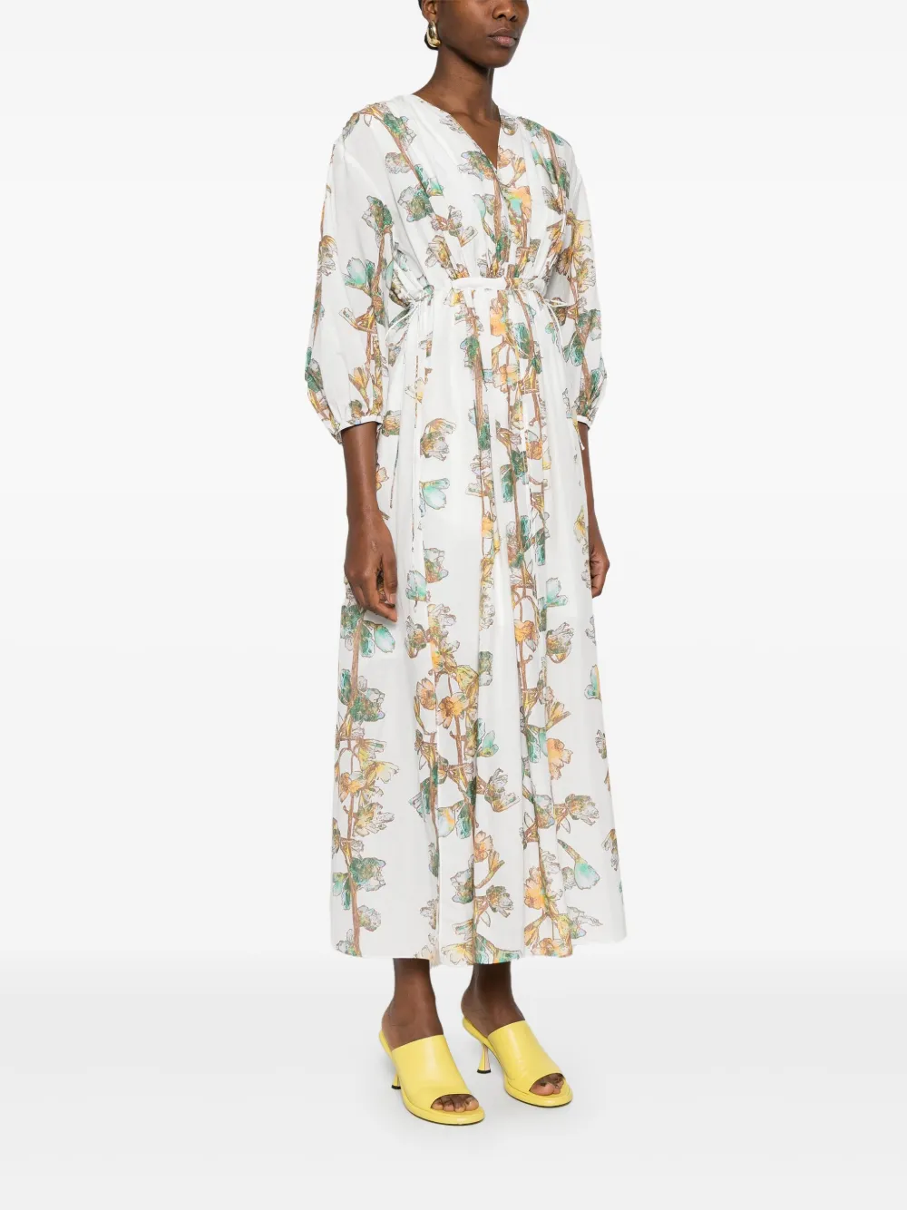 Paul Smith Maxi-jurk met bloemenprint Wit