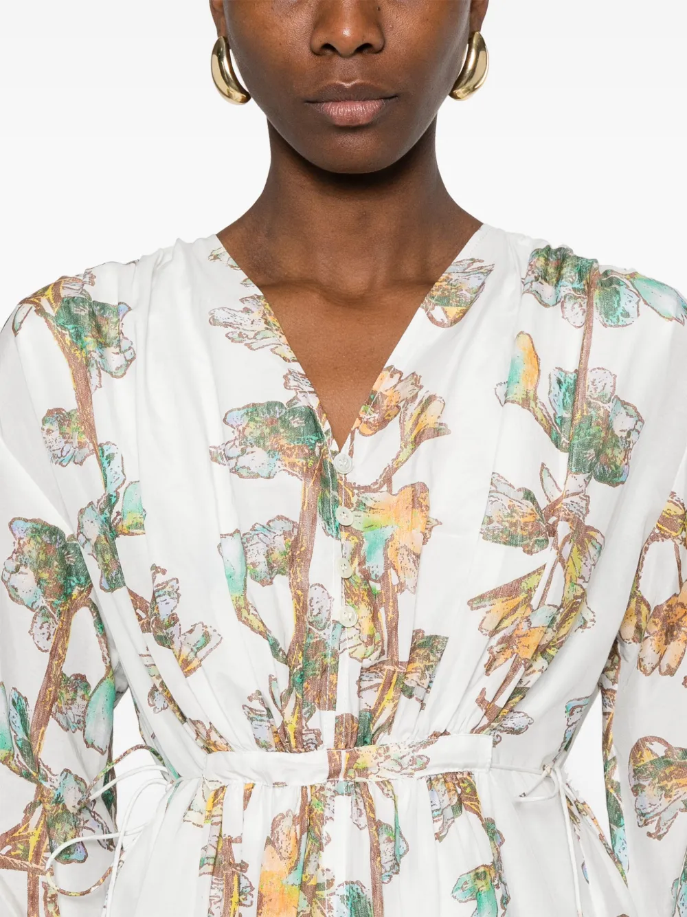 Paul Smith Maxi-jurk met bloemenprint Wit