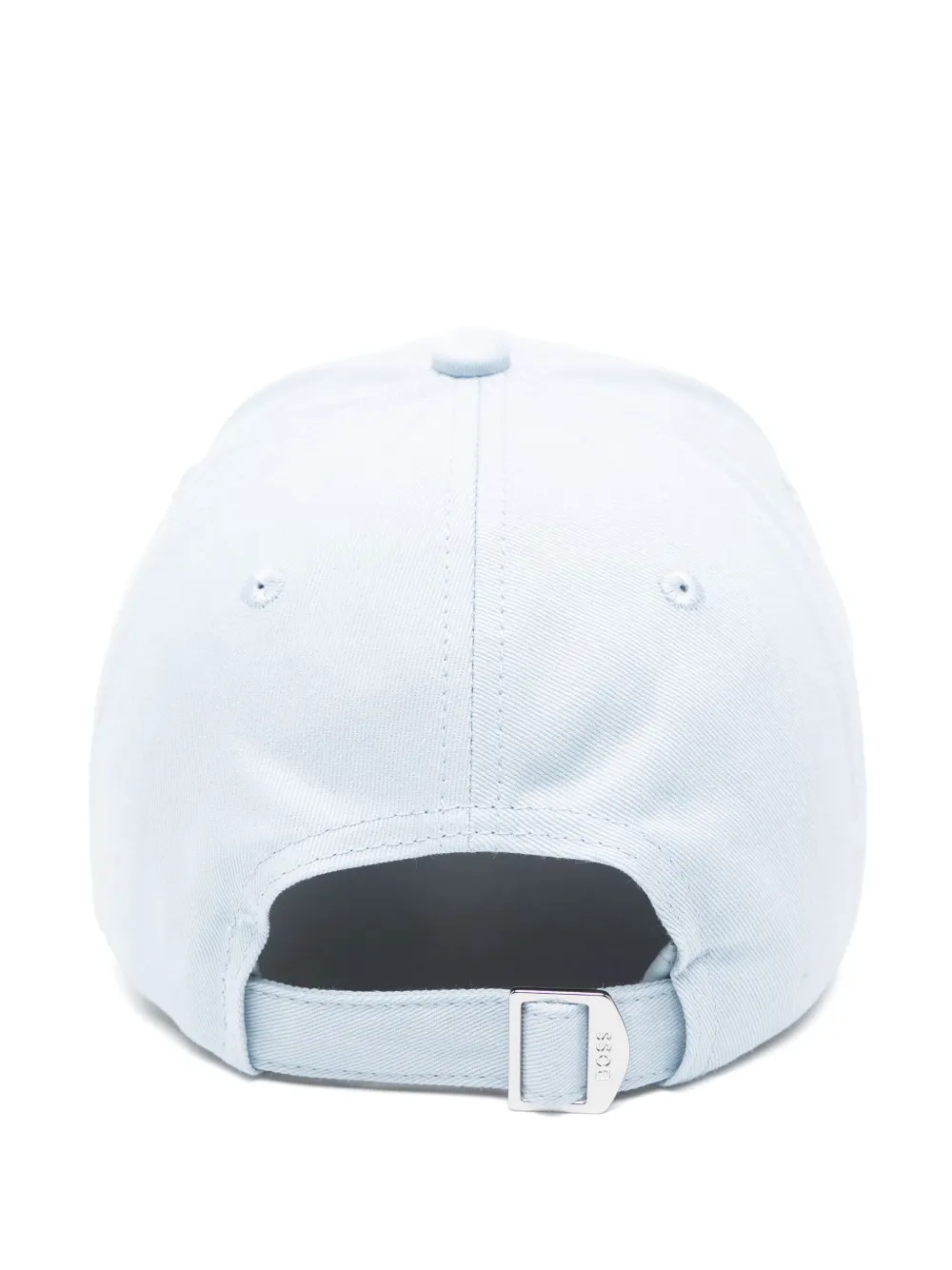 BOSS logo-embroidered cotton cap - Blauw