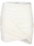 Magda Butrym ruched draped mini skirt - White